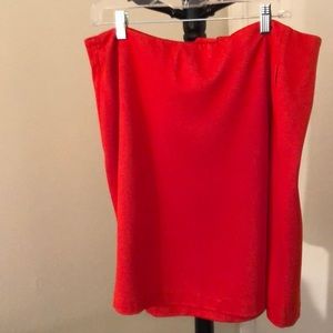 Red pointe knit skirt